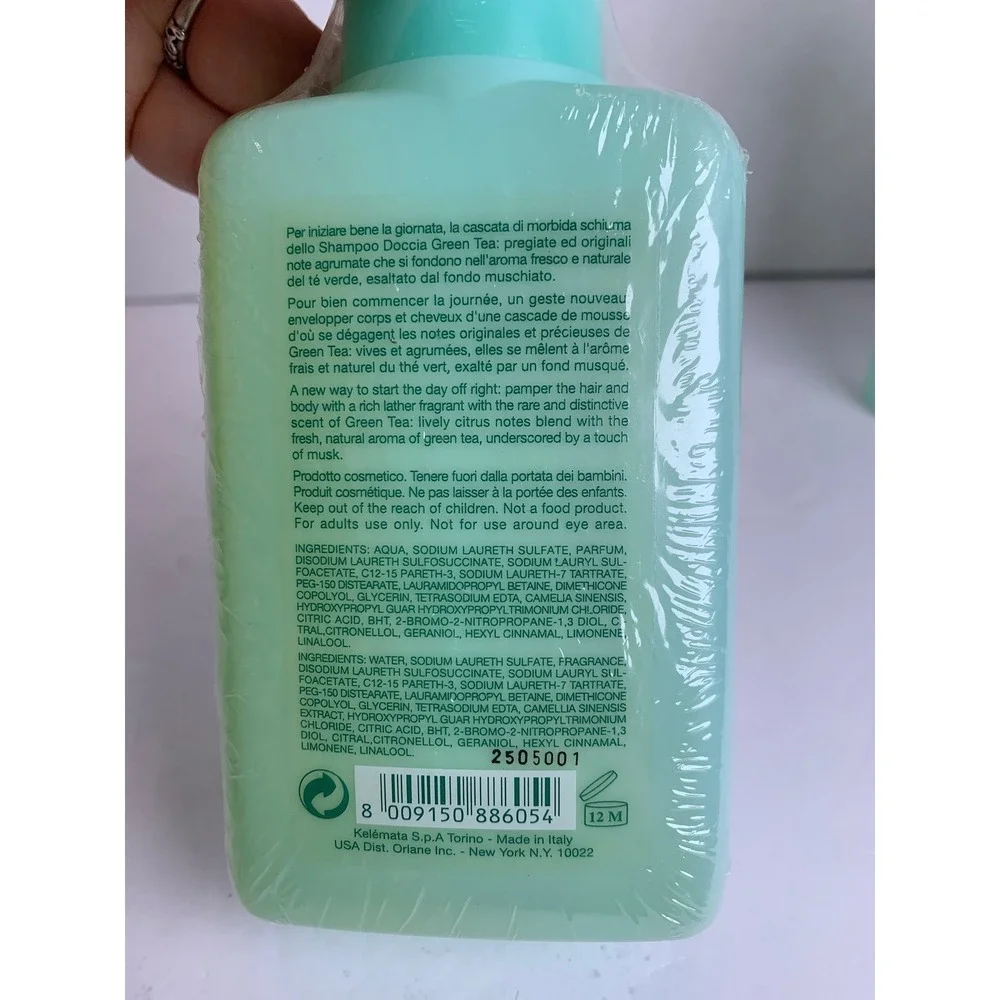 Victor Green Tea Set 2x Shower Gel 250ml and Deodorant Spray 100ml Made in Italy